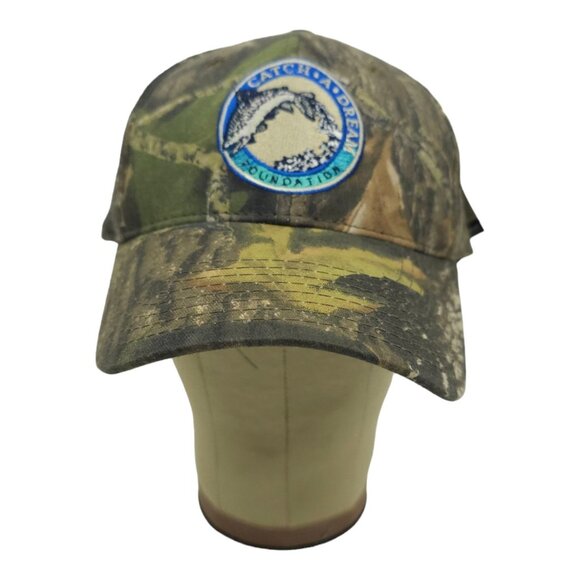 Mossy Oak Catch A Dream Patch Camo Tuck Strap Cap Trucker Hunter Fishing Hat NEW - Picture 9 of 13